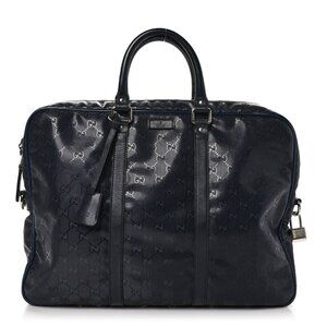 Authentic Gucci GG Imprime Business Bag Briefcase Crossbody Messenger Mens Black